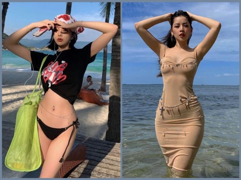 tạo dáng chụp ảnh biển cho nữ