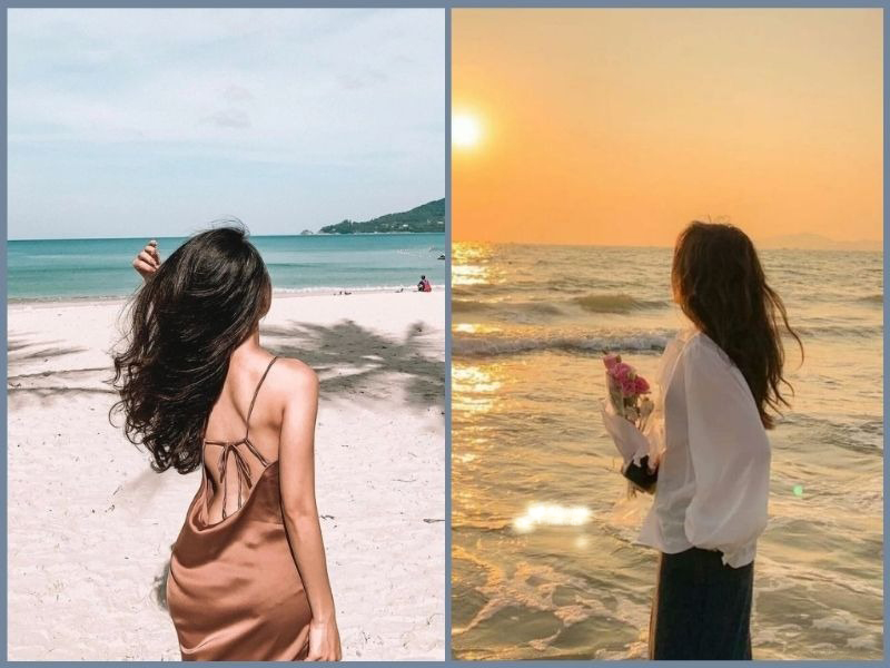 tạo dáng chụp hình biển