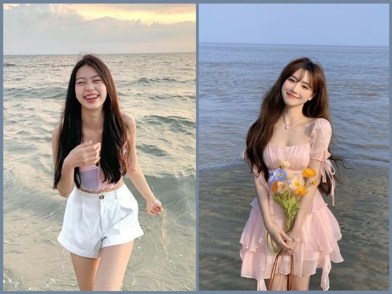 cách tạo dáng khi đi biển