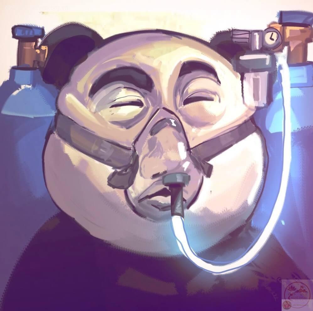 Một tấm hình hài hước về máy thở tạo cảm giác vừa dí dỏm vừa quen thuộc