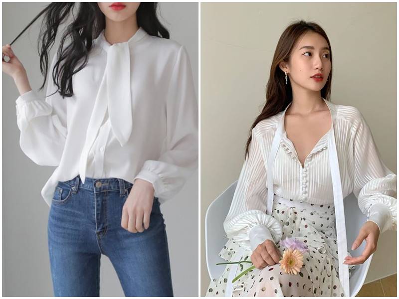 sơ mi trắng nữ