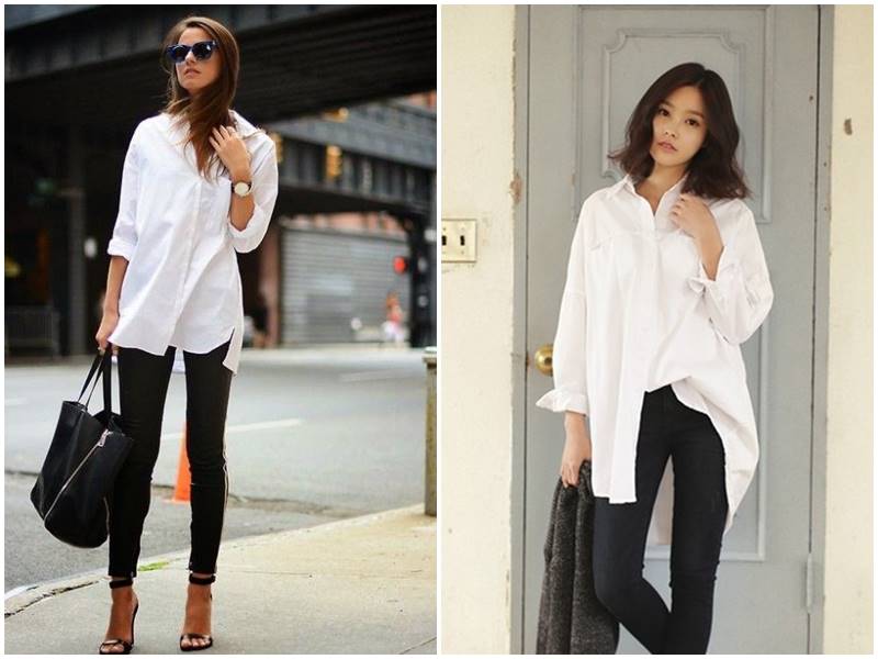 áo sơ mi nữ quần legging