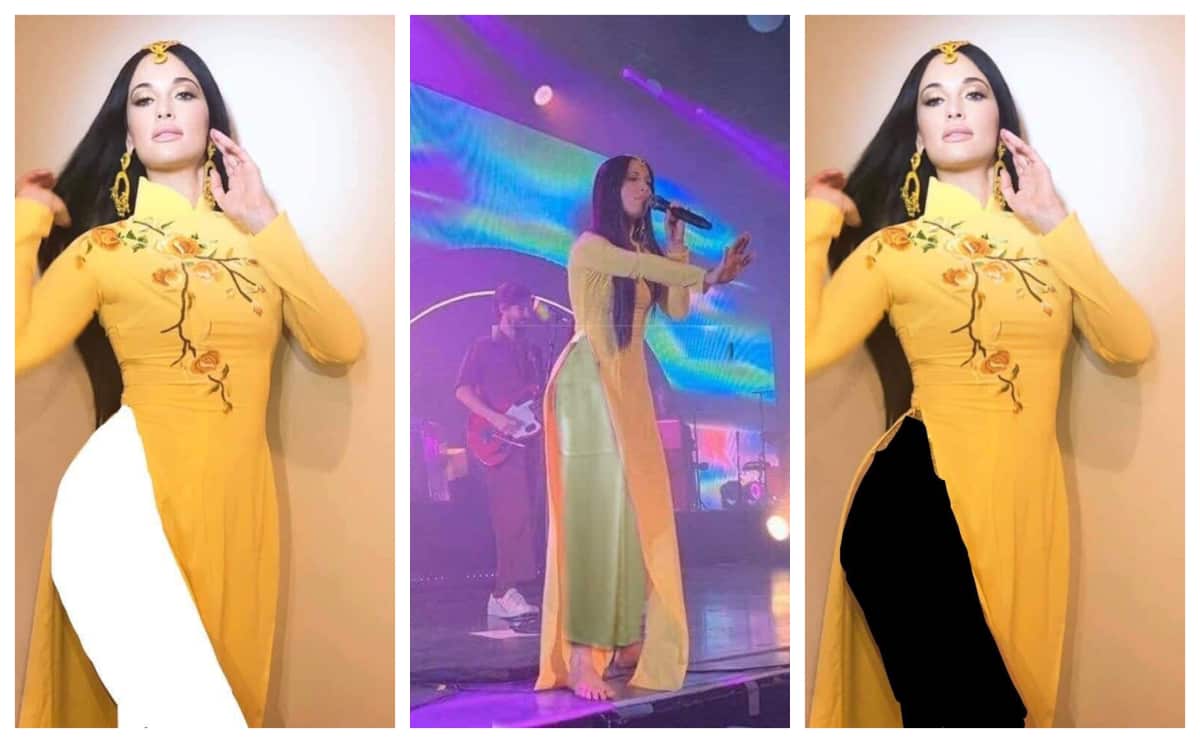 Ngôi sao nhạc đồng quê Mỹ mặc áo dài… không quần