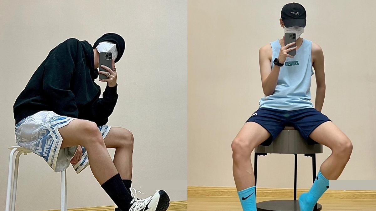 Tạo dáng trước gương khi ngồi ghế