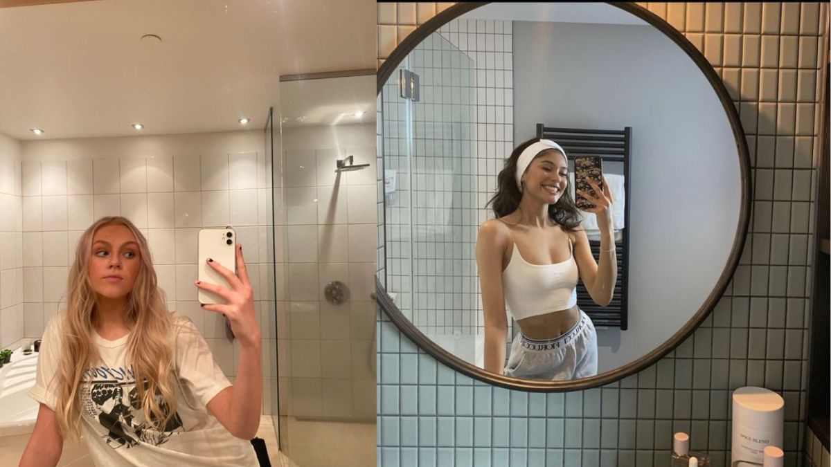 Chụp ảnh với gương trong nhà tắm