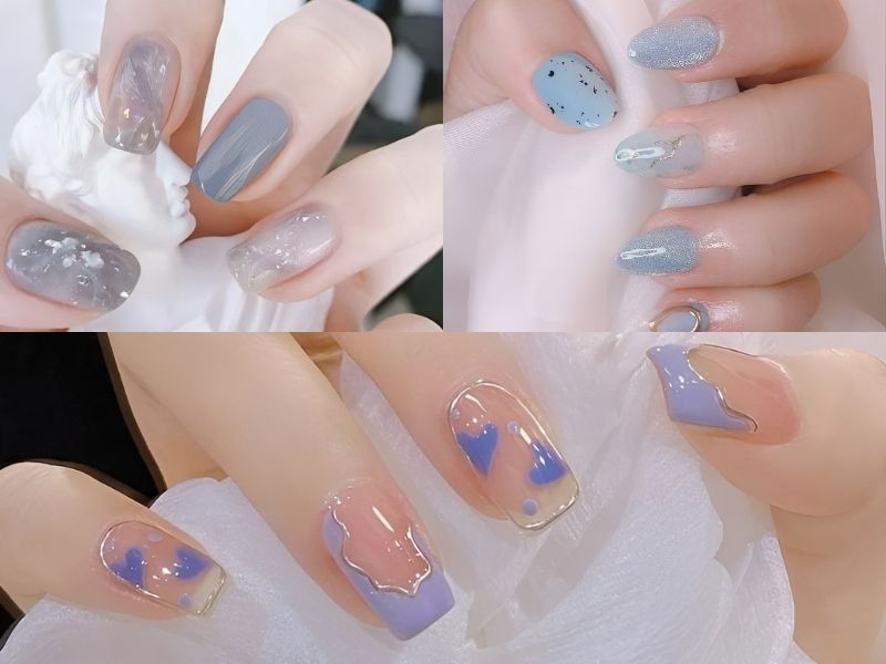 Nail xanh biển thạch