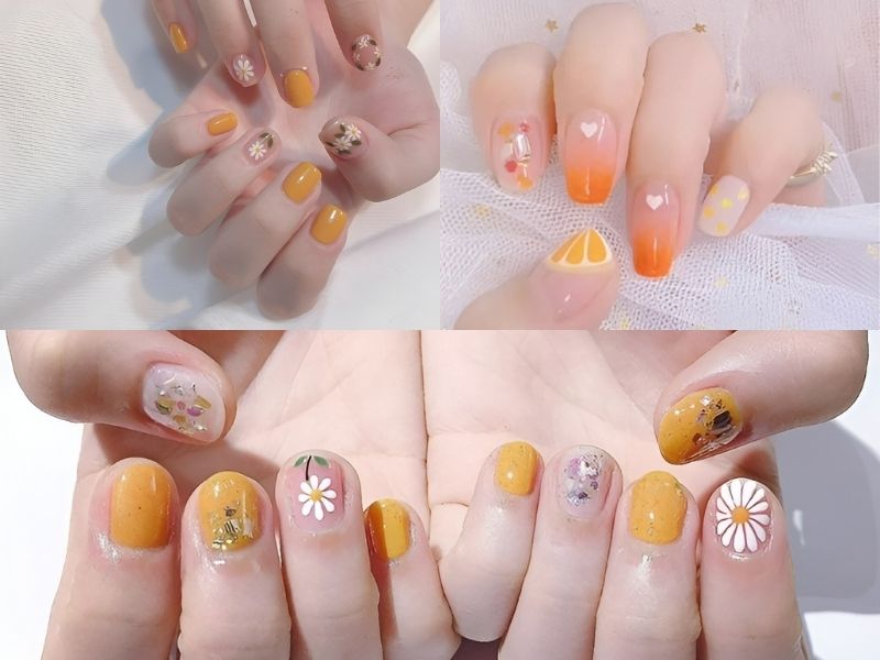 nail tone cam vẽ hoạ tiết mini