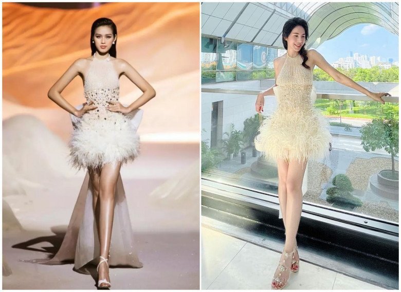 Dù sở hữu chiều cao không phải thuộc dạng nổi trội dung tỉ lệ hình thể của nữ ca sĩ cũng chẳng thua bất kỳ mỹ nhân nào. Thậm chí, cô không ngại đụng hàng cả Hoa hậu, và làm nhiều người trầm trồ với đôi chân trắng thon, dài miên man.