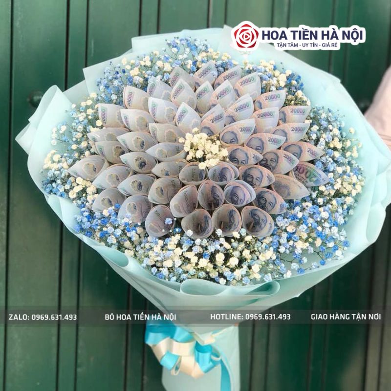 Bó hoa tiền 20k 40 tờ