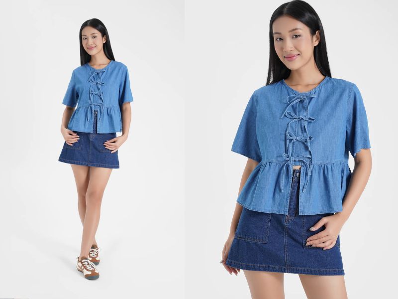 mặc áo babydoll với gì