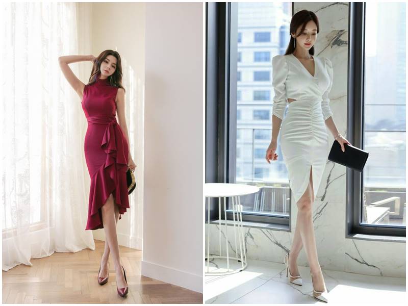 đầm body đơn giản