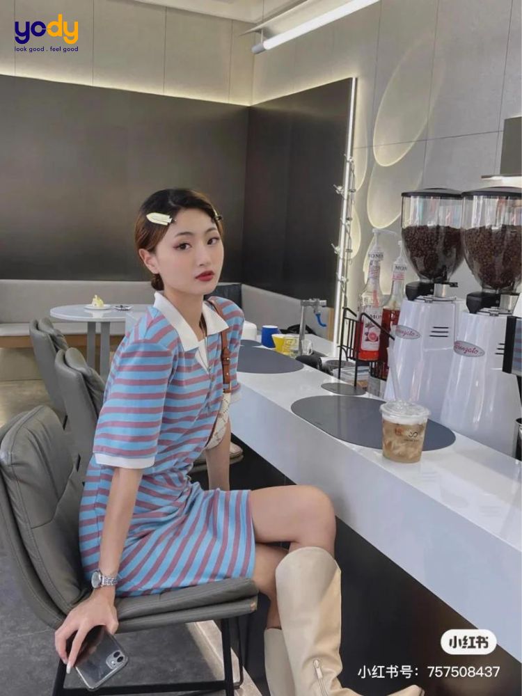 Váy polo dáng xòe