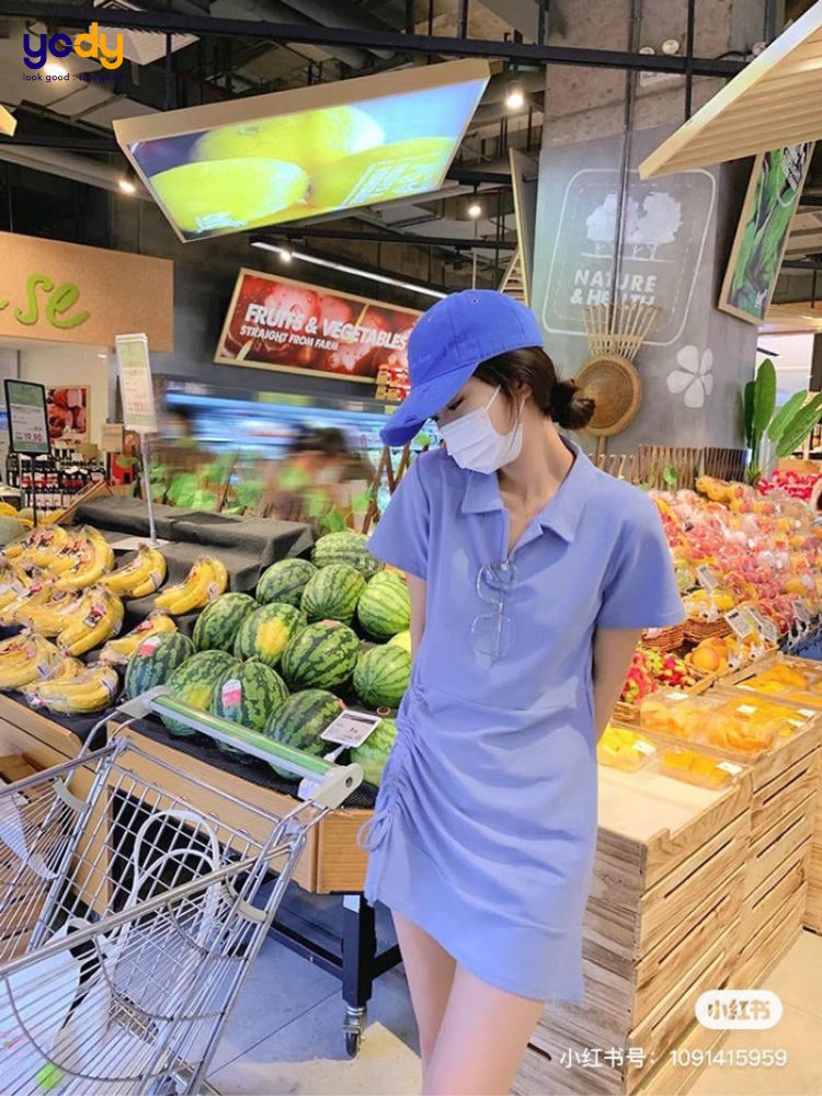 Váy Polo dáng dài khoe đôi chân dài