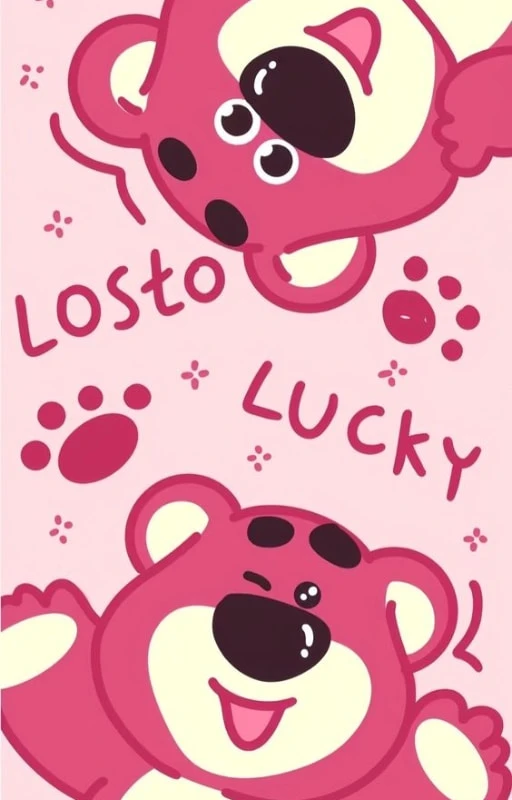 Wallpaper gấu dâu cười dễ thương cho điện thoại