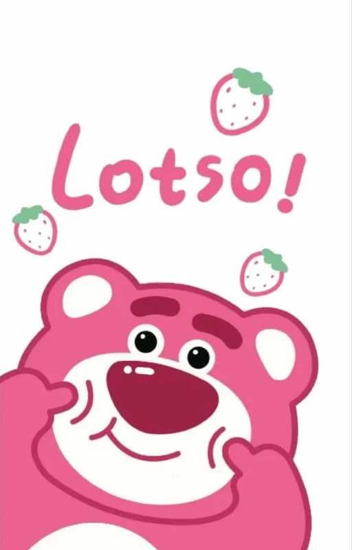 Wallpaper gấu dâu cười nhí nhảnh