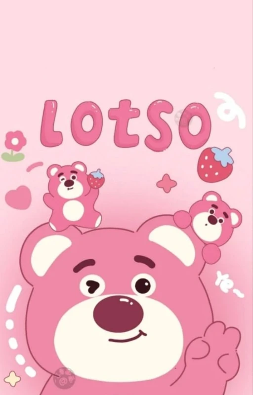 Wallpaper gấu dâu cười cực cute