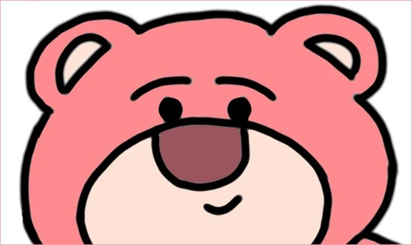 Hình nền gấu dâu vẽ dễ thương cho PC