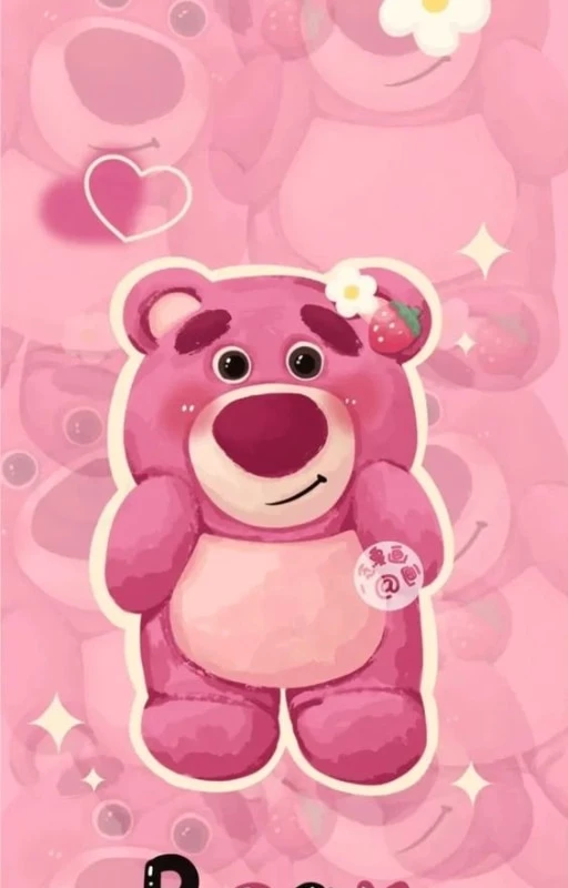 Wallpaper inlove gấu dâu phát sáng siêu cưng