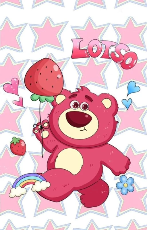 Wallpaper inlove gấu dâu phát sáng cho Android