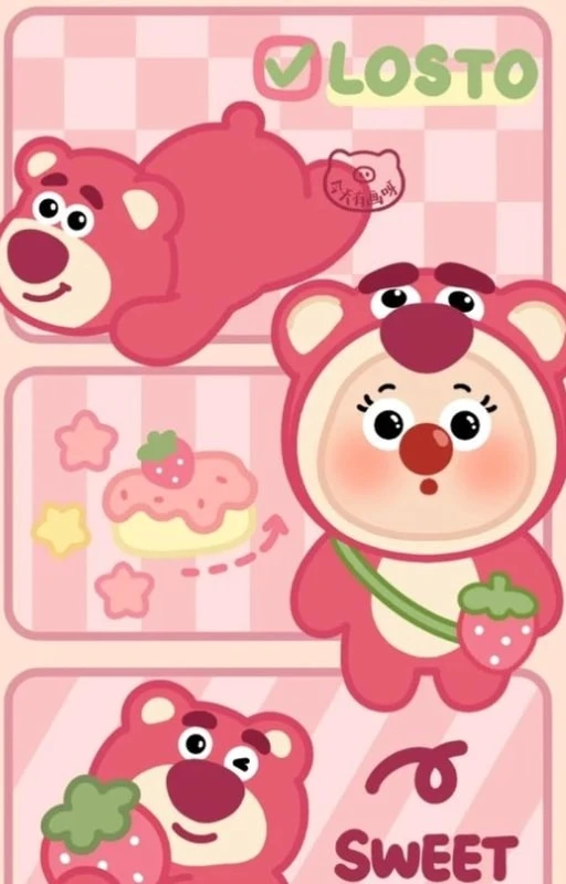 Hình nền nhiều gấu dâu cho máy tính bảng