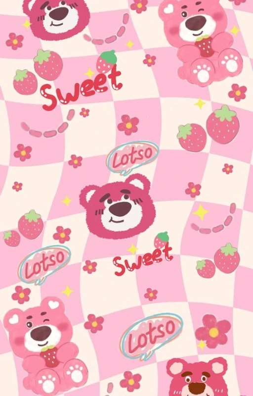 Hình nền trang trí nhiều gấu dâu siêu cưng