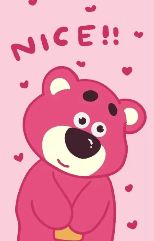 Hình nền gấu dâu dễ thương cho smartphone