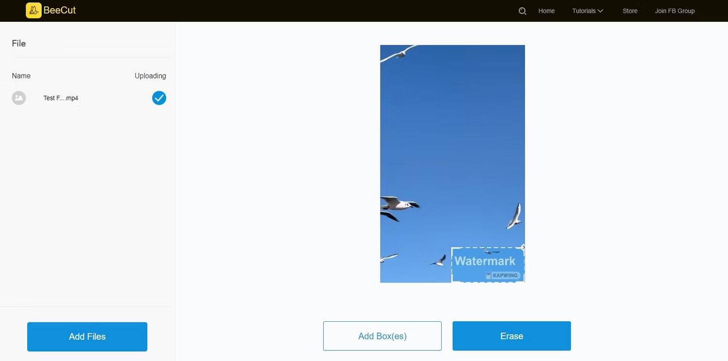 Công cụ xóa watermark trực tuyến miễn phí của Medio io