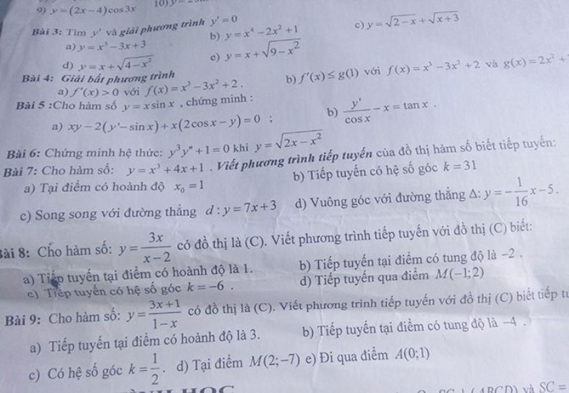 Giải phương trình y’ = 0