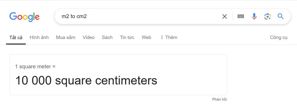 cach chuyen doi m2 sang cm2 bang cong cu truc tuyen