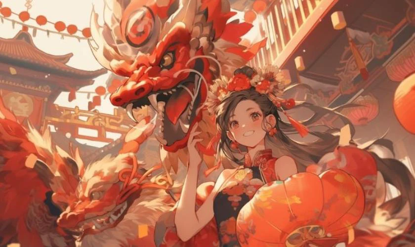 Hình nền máy tính phong cách truyền thống Á Đông