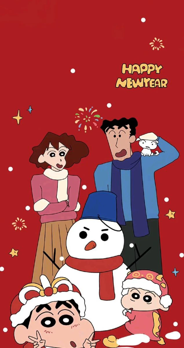 Hình nền Tết gia đình cu Shin