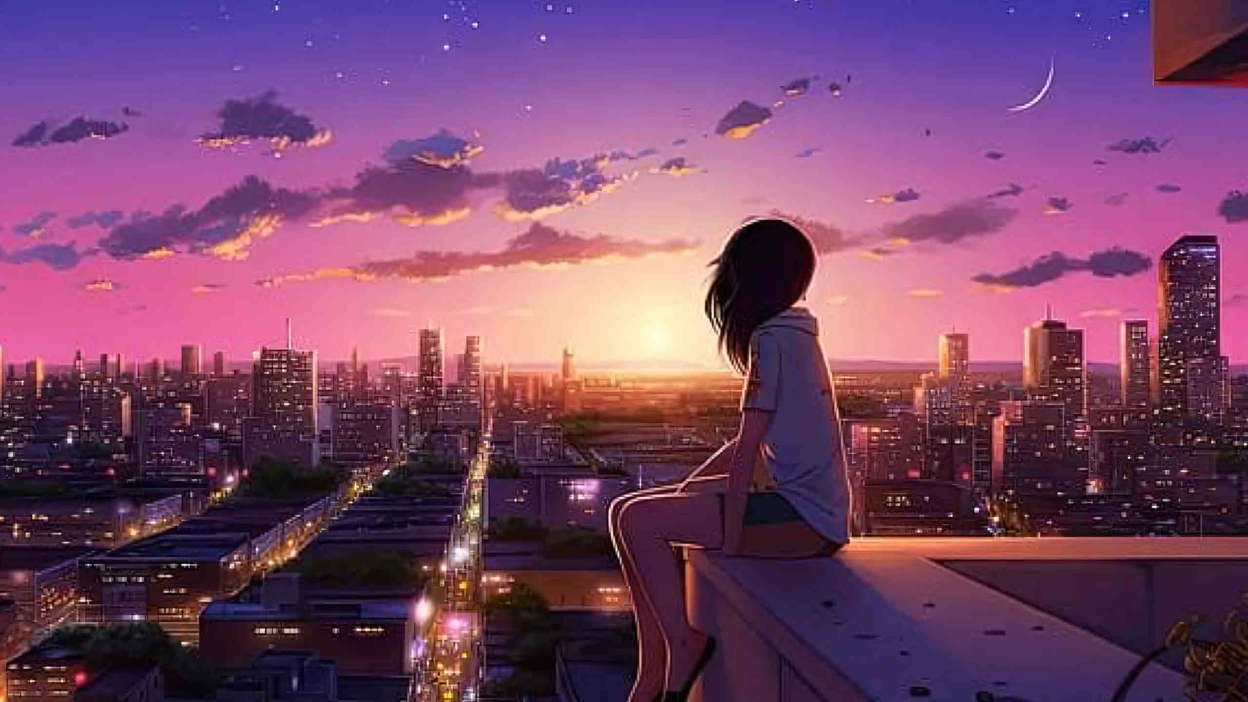 phong canh anh hoang hon buon anime 2560px 1440px 2k 4