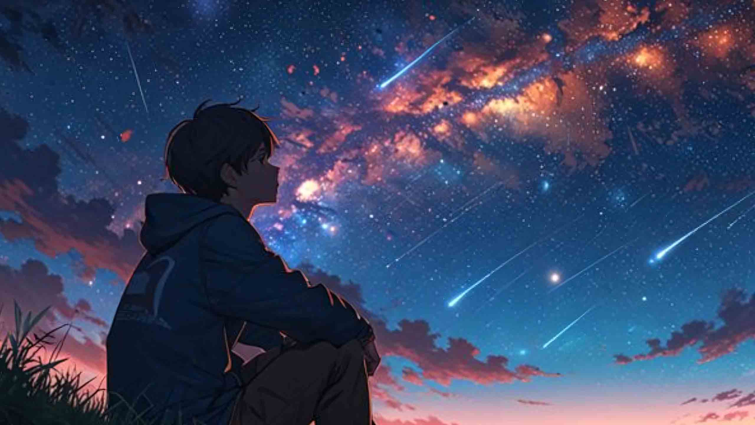 bau troi dem anh phong canh anime buon 2560px 1440px 2k 4