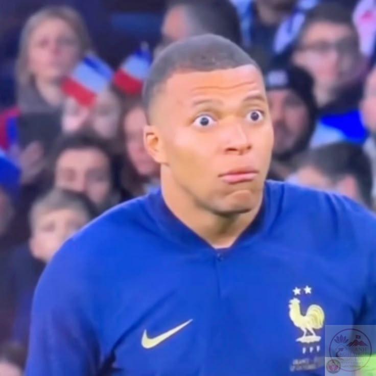 Surprised Mbappe meme