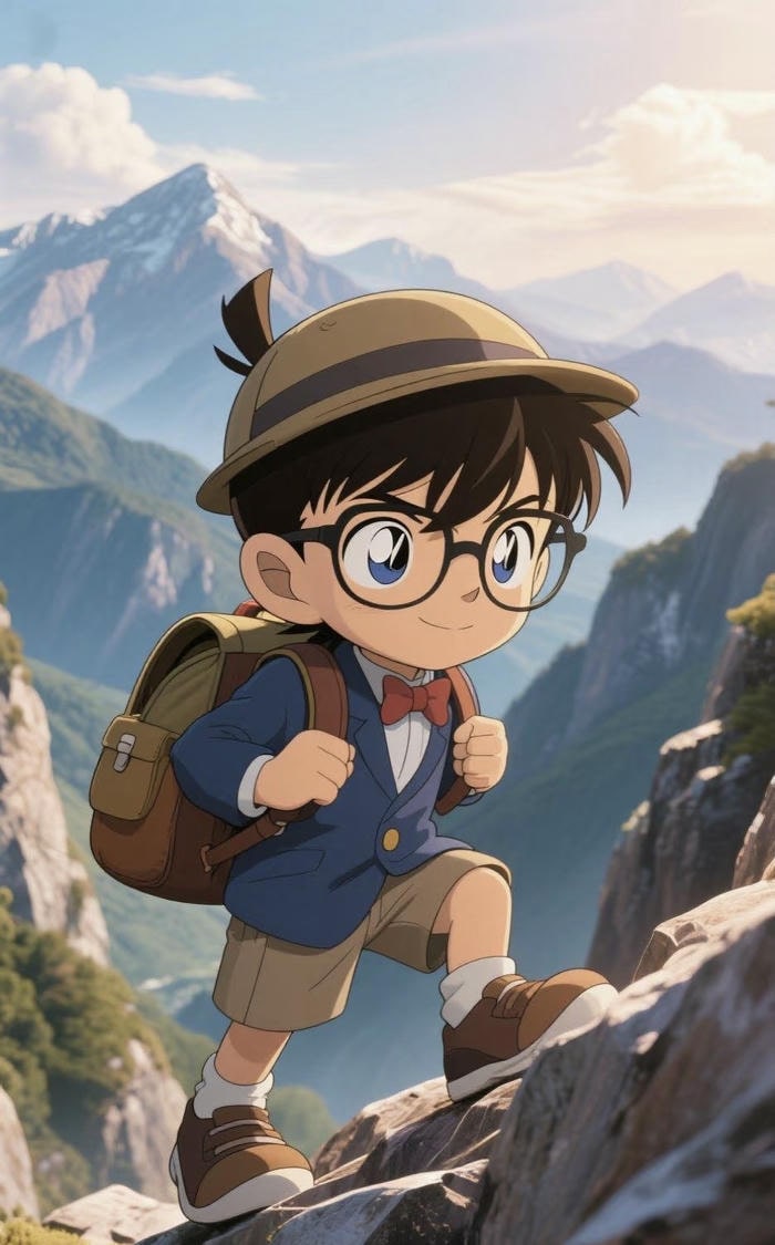 anime conan chibi siêu dễ thương_
