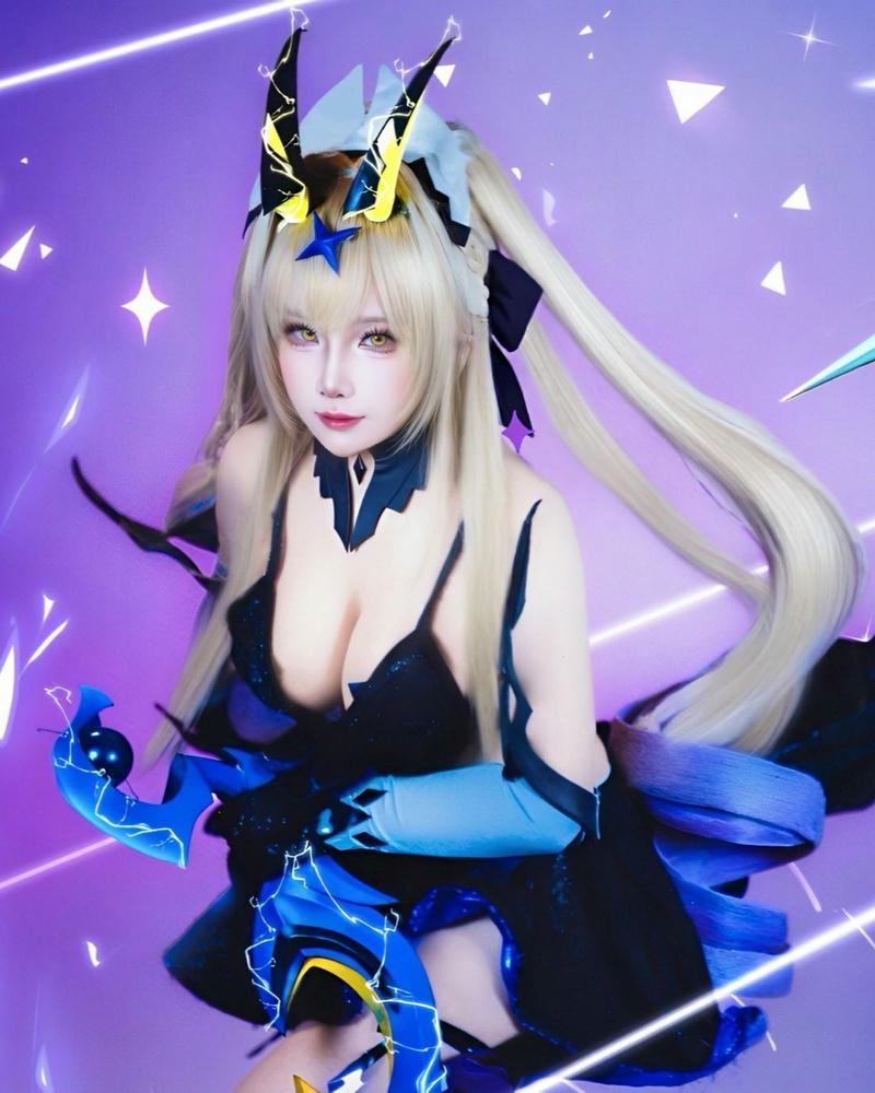 Hóa trang tướng liliana nguyệt mị ly váy tím quyến rũ