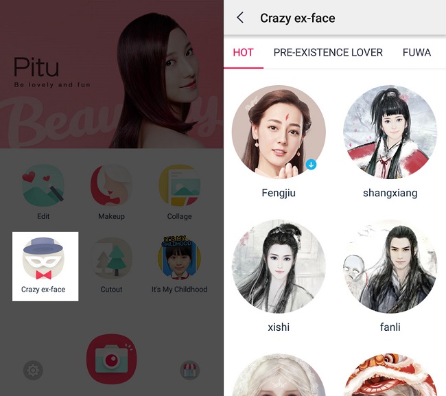 phần mềm chụp ảnh đẹp cho samsung Pitu