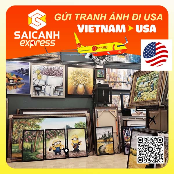 Gửi tranh ảnh đi Mỹ