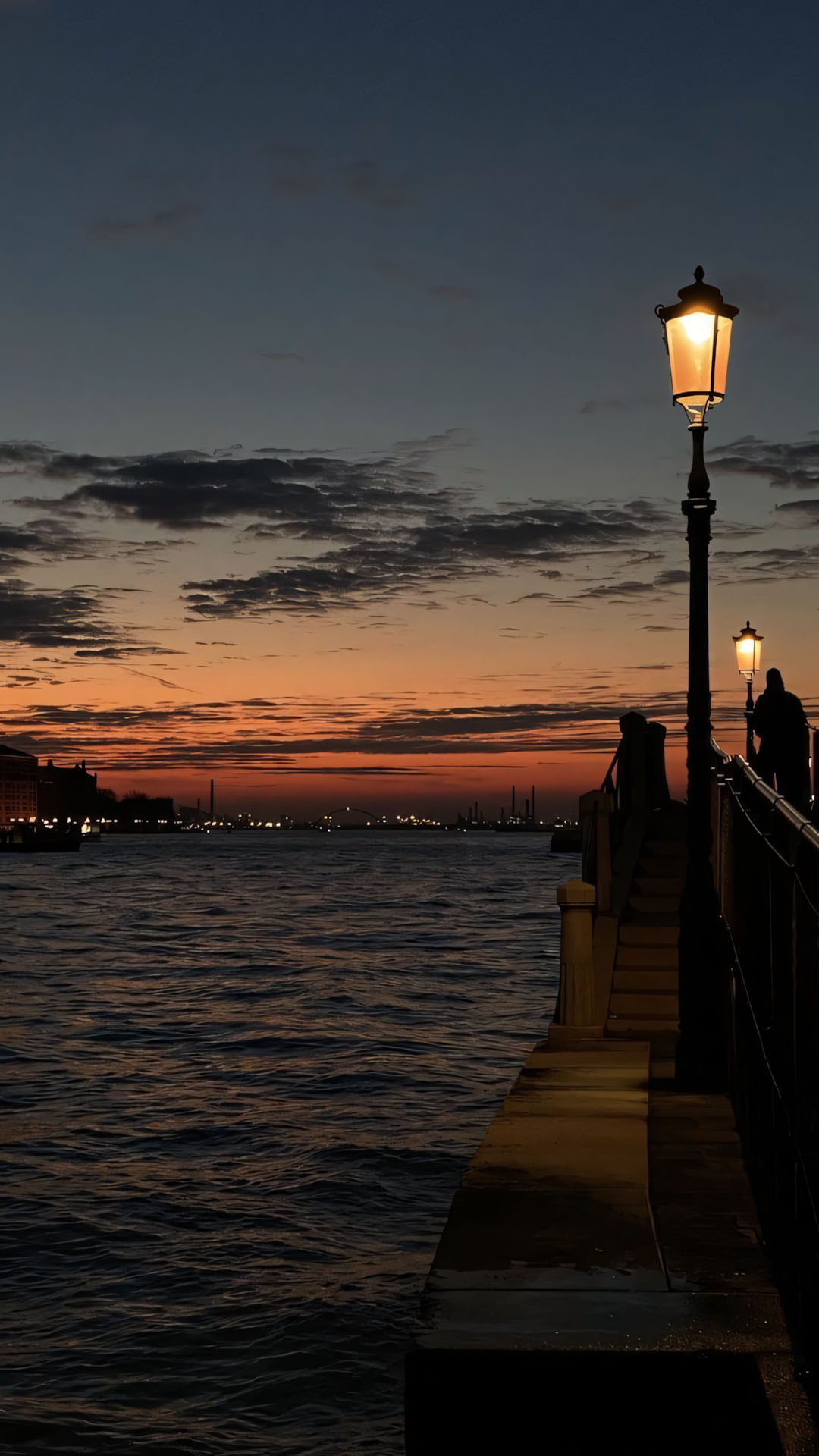 cot den soi bo bien khi hoang hon buong 1920px 1080px full hd