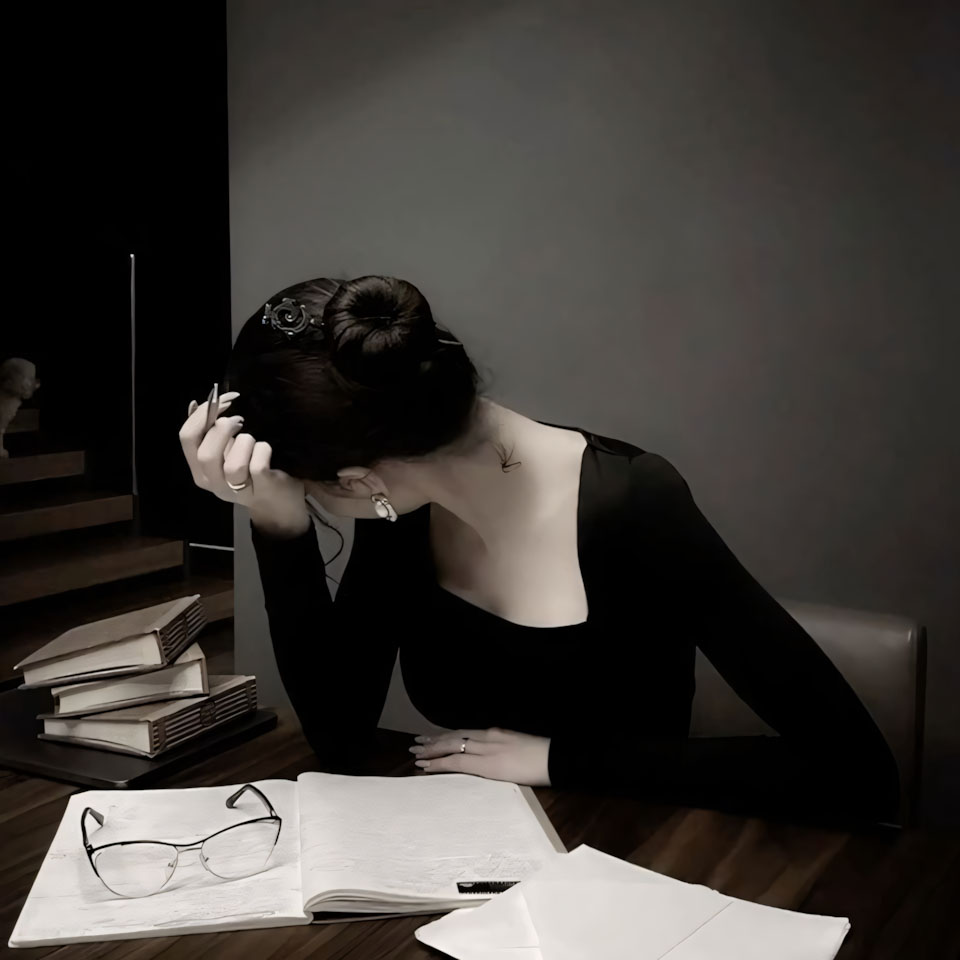 co gai guc dau tren ban met moi u sau 960px 960px avatar