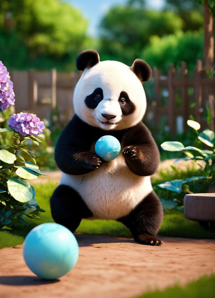 hình nền gấu trúc dễ thương