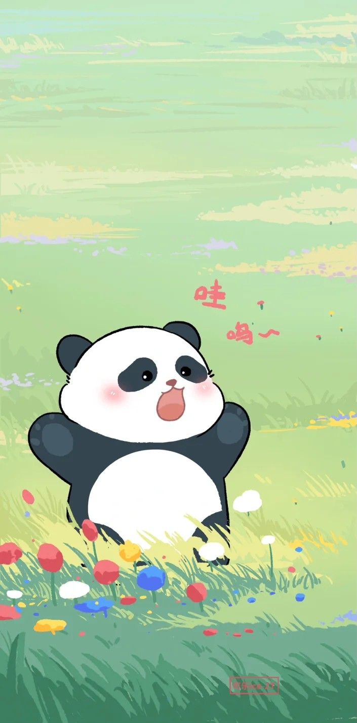 hình nền gấu trúc chibi