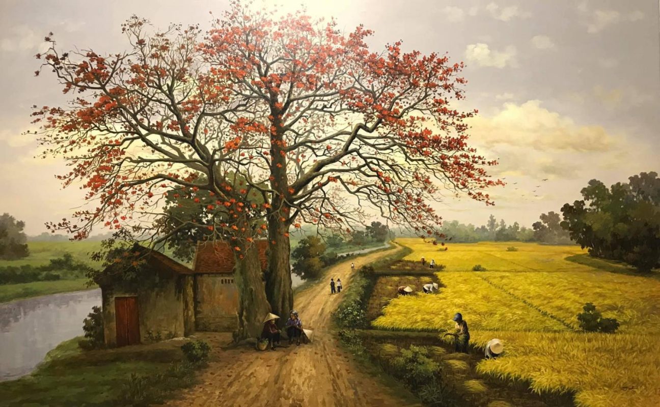 Trọn bộ tranh “Làng quê” của họa sĩ Trần Nguyên làm thổn thức bao trái tim của thế hệ 8x, 9x