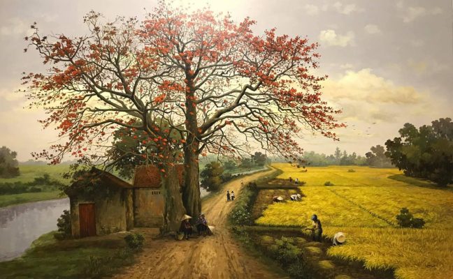 Trọn bộ tranh “Làng quê” của họa sĩ Trần Nguyên làm thổn thức bao trái tim của thế hệ 8x, 9x