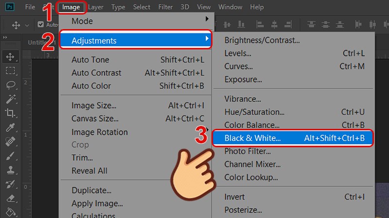 Hoặc nhấn phím tắt Alt + Shift +Ctrl + B