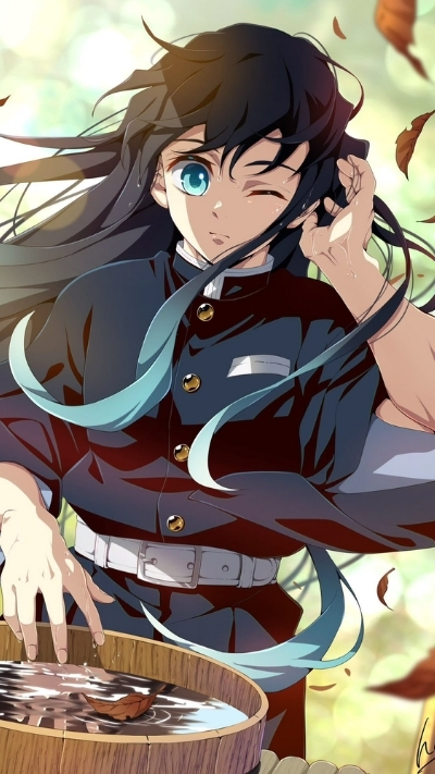 Hình Muichirou ngầu ánh sáng xanh lam