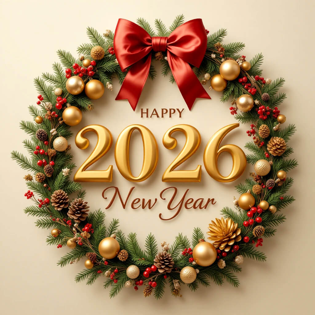 Vòng hoa noel 2026 Mừng năm mới