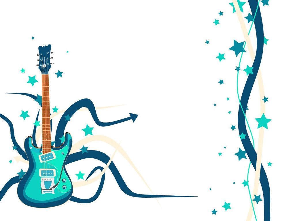 Hình nền PowerPoint cây đàn ghita