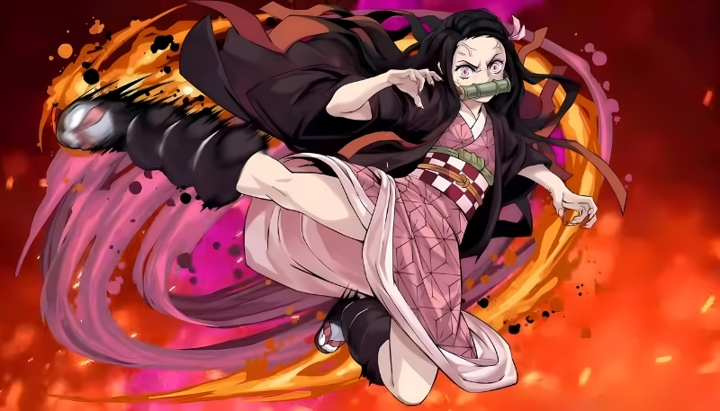 Ảnh nền nezuko chiến đấu cực ngầu full HD cho máy tính