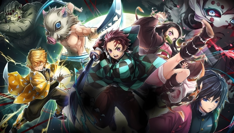 Background nezuko chiến đấu siêu chất cho desktop